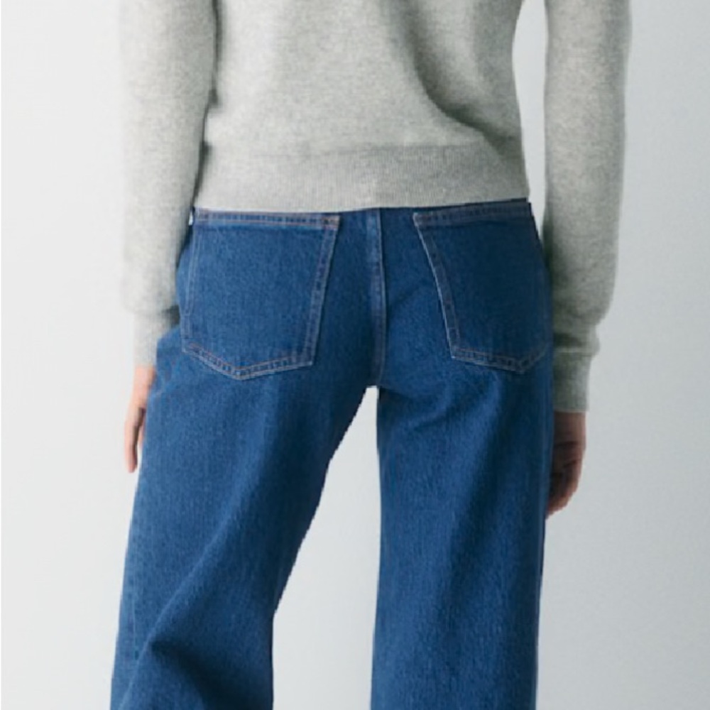 Aritzia Brand New Denim Forum Dark Blue Wide-Leg Jeans - Picture 7 of 7